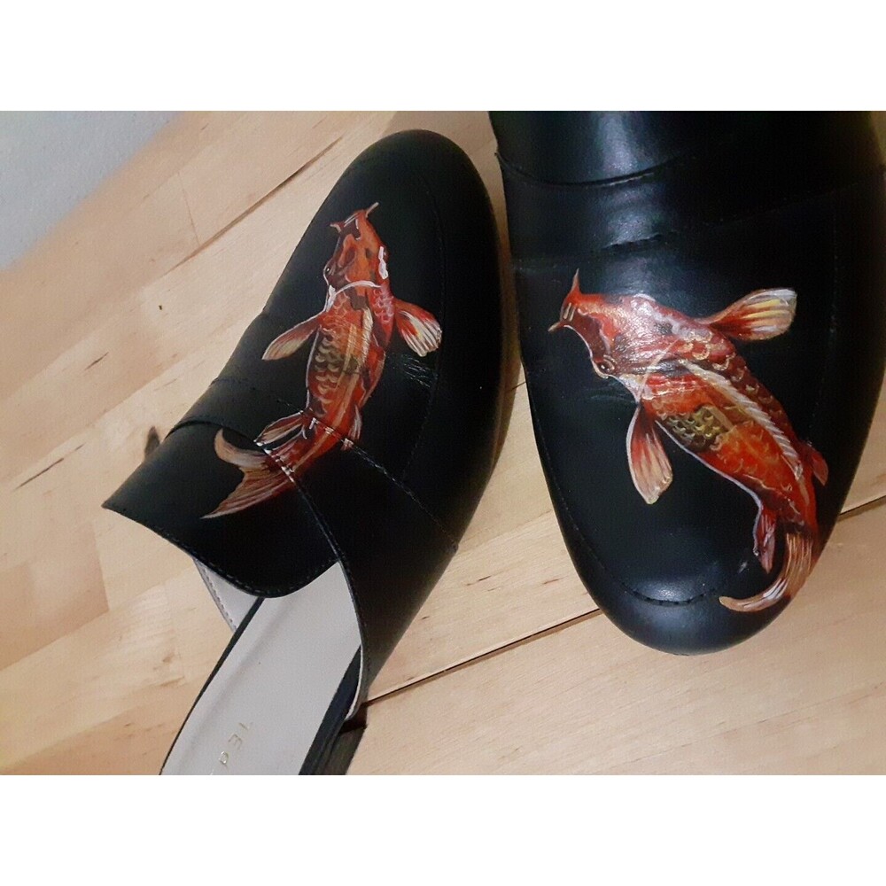 Alepel Hand Painted Koi Fish Mule multicolor size 6 - Picture 12 of 12